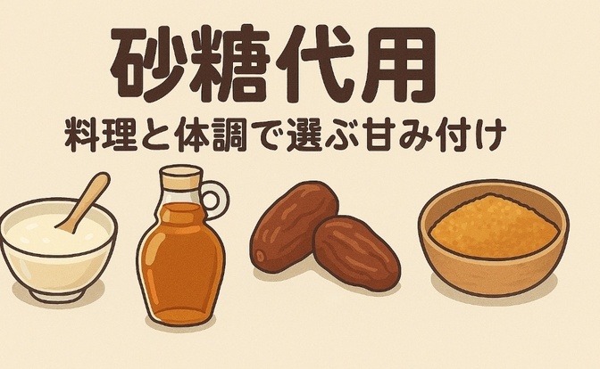 砂糖代用  料理と体調で選ぶ甘み付け