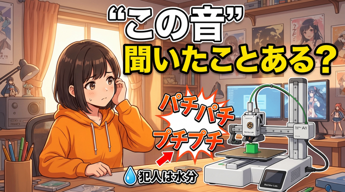 フィラメント吸湿問題の完全ガイド ─ プチプチ音・糸引きの原因から正しい乾燥方法まで（前編）