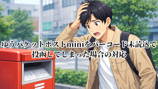 【体験談】ゆうパケットポストminiを未読込のまま投函…焦ったときの正しい対処法