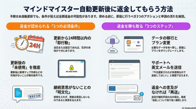 【体験談】マインドマイスター年間契約が自動更新…でも3日後に全額返金された話