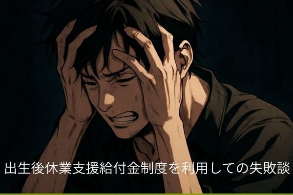 令和７年４月創設された「出生後休業支援給付金」制度を利用しての失敗談