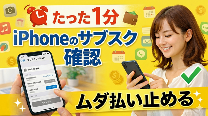 【1分で守る力UP】iPhoneのサブスク確認でスッキリしませんか？✨