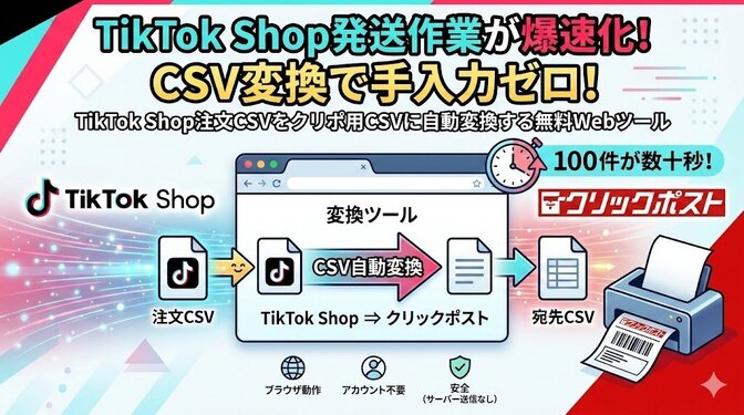 TikTokショップでクリックポストを使う際の最適解！