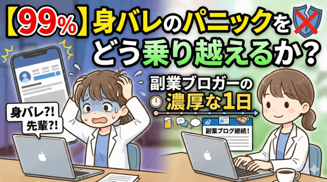 【99%】身バレのパニックをどう乗り越えるか？副業ブロガーの濃厚な1日