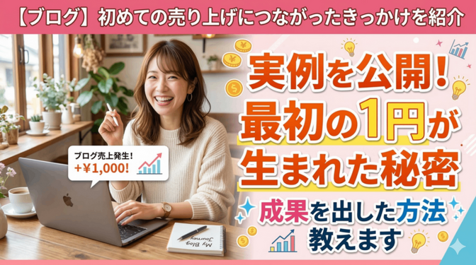 【ブログ】初めての売り上げにつながったきっかけを紹介