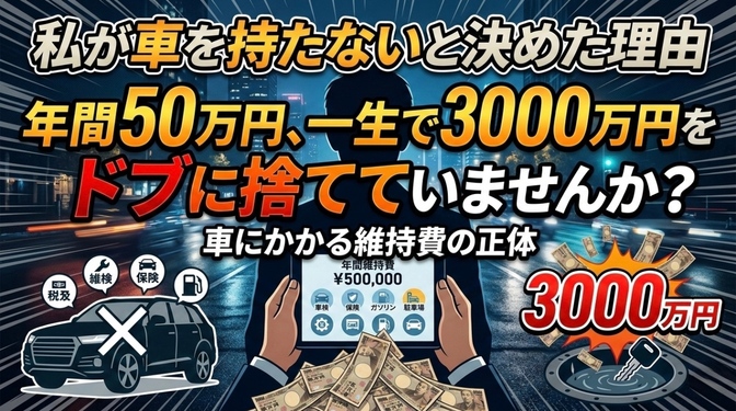 私が車を持たないと決めた理由｜車にかかる維持費の正体