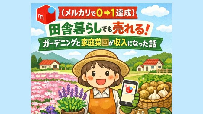 【メルカリで0→1達成】田舎暮らしでも売れる！ガーデニングと家庭菜園が収入になった話