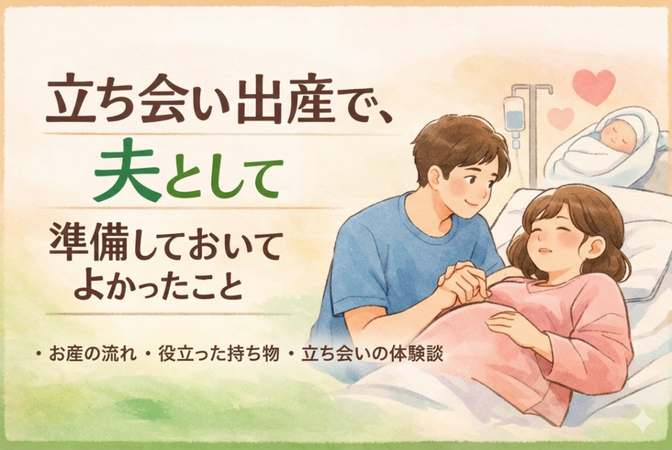 立ち会い出産で、夫として準備しておいてよかったこと