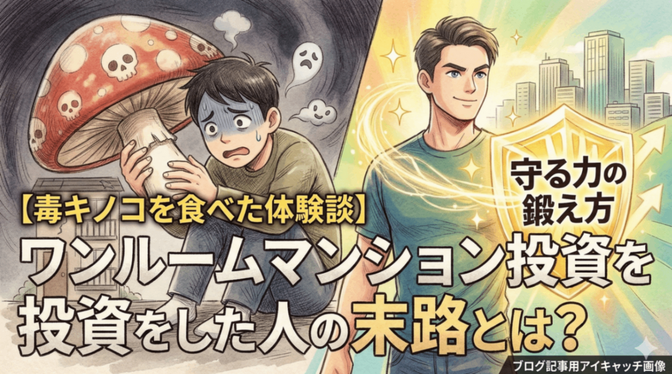 【毒キノコを食べた体験談】ワンルームマンション投資をした人の末路とは？守る力の鍛え方