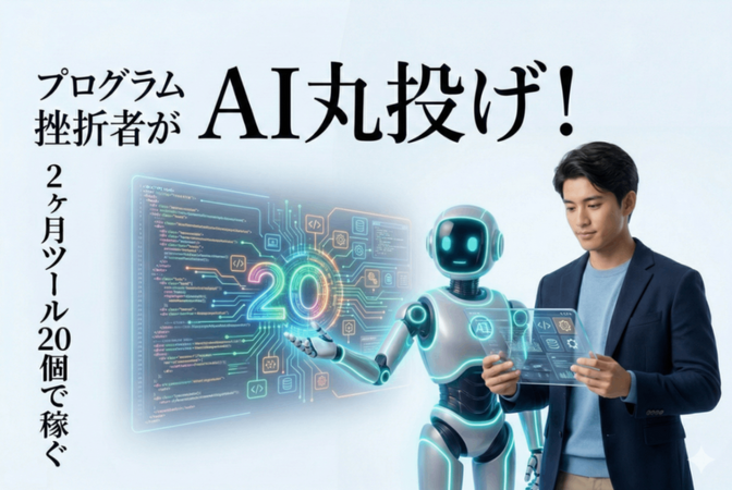 知識ゼロでOK！エラーはAIにコピペ相談！プログラミング挫折者が2ヶ月でツール20個作って稼いだ話