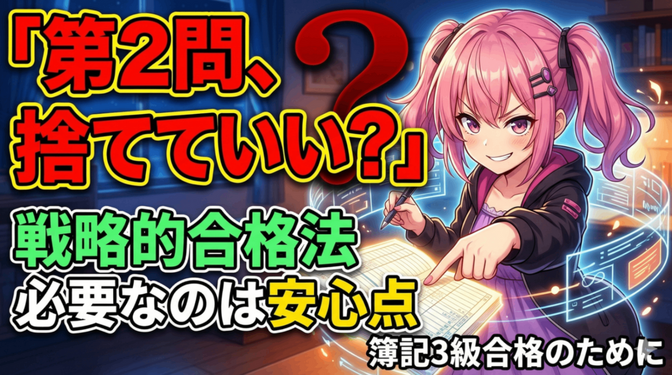 簿記3級　第2問、捨てていい？　合格への戦略