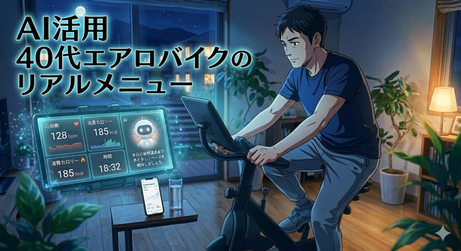 🚲️AI活用　40代エアロバイクのリアルメニュー