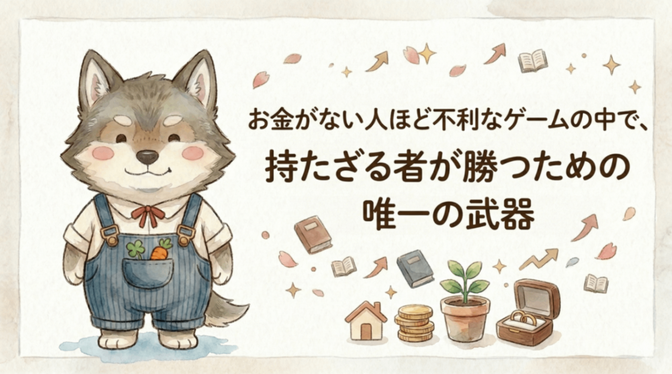 お金がない人ほど不利なゲームの中で、持たざる者が勝つための唯一の武器