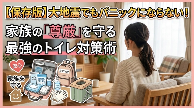 【画像解説有り】大地震でもパニックにならない！家族の「尊厳」を守る最強のトイレ対策術