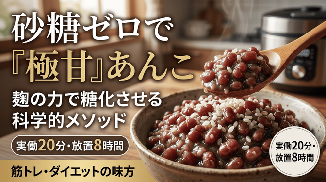 🫘 砂糖ゼロで"あんこ"が作れるって知ってた？｜麹で叶える「発酵あんこ」完全ガイド