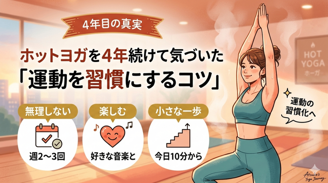 ホットヨガを4年続けて気づいた「運動を習慣にするコツ」