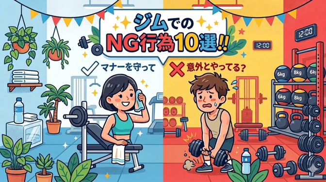 ジムでのNG行為10選！！