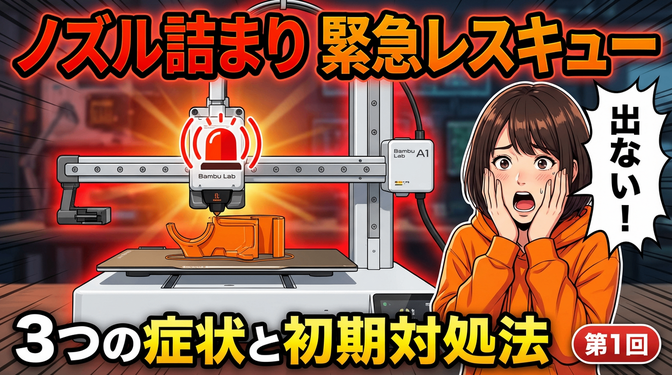 【ノズル詰まり緊急レスキュー①】3つの代表症状と初期対処法