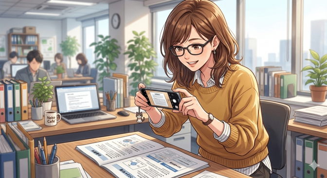 スキャナーいらず！iPhoneで簡単に紙資料をPDF化！