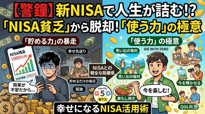 【警鐘】新NISAで人生が詰む？「NISA貧乏」から脱却する「使う力」の極意