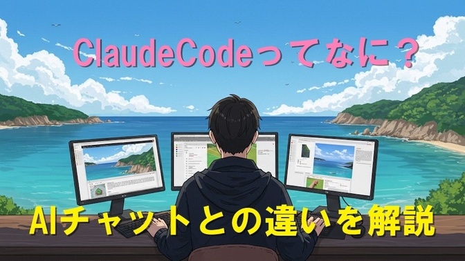 ClaudeCodeってなに？AIチャットとの違いをわかりやすく解説