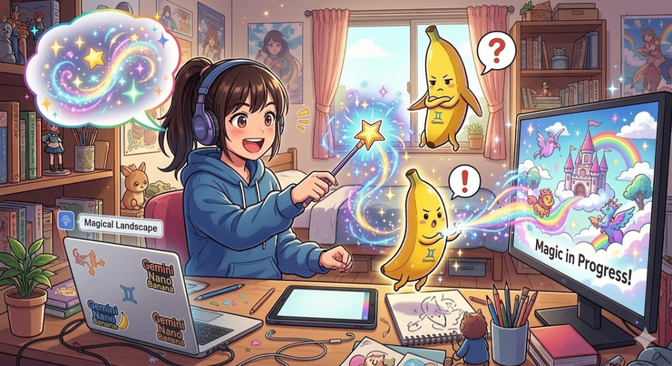 NanoBananaが画像修正をしてくれない時に魔法の呪文が効く！