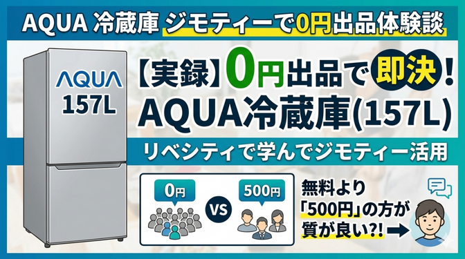 ジモティーで冷蔵庫を出したらすぐ取引が決まった話