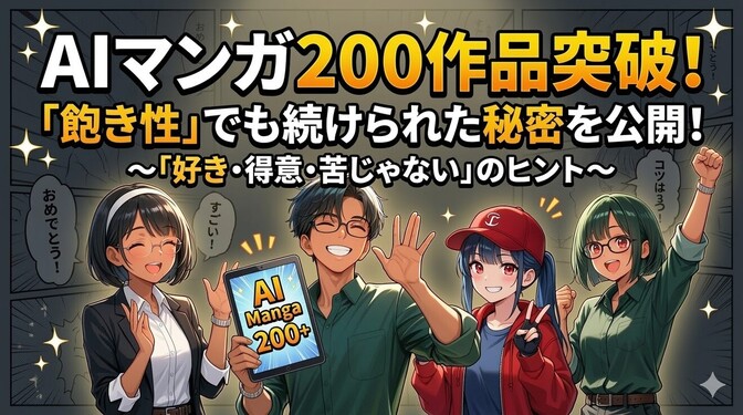 AIマンガを200投稿して分かった「継続できること」の見つけ方