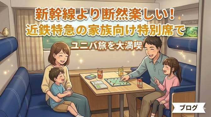 【新幹線より断然楽しい】近鉄特急の特別席でユニバ旅を大満喫 