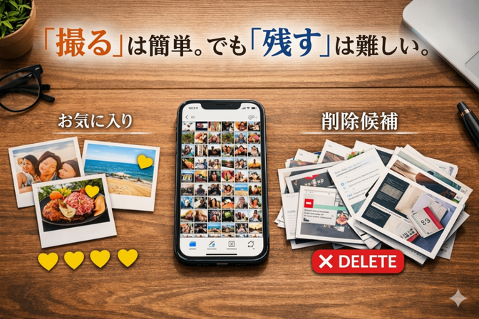 スマホ写真、撮るだけで終わってない？残す写真・消す写真の基準を決めるだけで気持ちもスマホ容量もスッキ