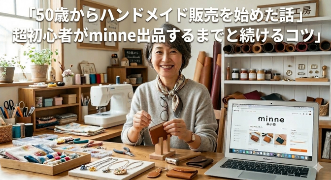 50歳からハンドメイド販売を始めた話｜超初心者がminne出品するまでと続けるコツ