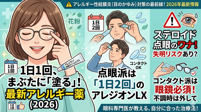 目のかゆみに新常識！「塗るタイプ」や「1日2回」で花粉症シーズンを快適に