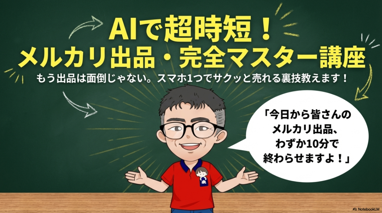 AIを使えばメルカリ出品が10分で完成！ChatGPTで文章・値付け・サムネ