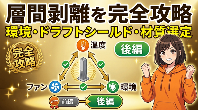 【後編】大型造形が割れる理由｜環境・ドラフトシールド・材質選定で層間剥離を完全攻略