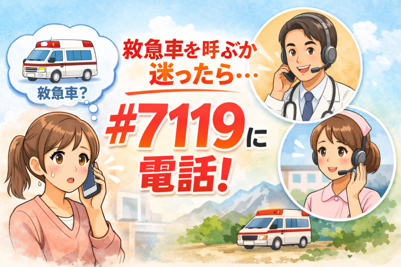 No. 20 救急車を呼ぶか迷ったら「♯7119」に相談！！｜リベシティ
