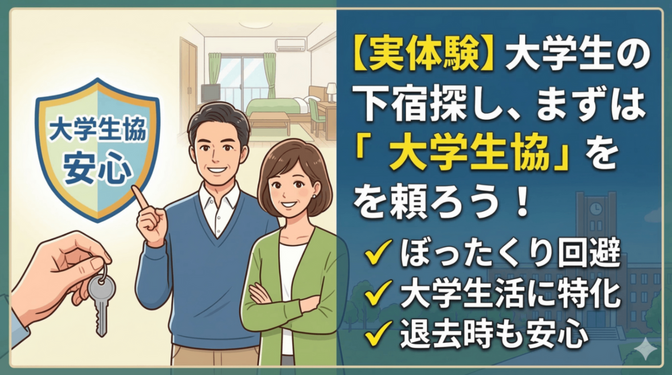【実体験】大学生の下宿探し、まずは「大学生協」を頼ろう！