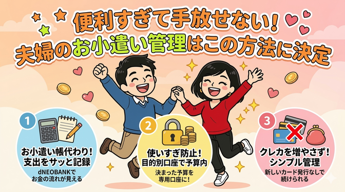 便利すぎて手放せない！夫婦のお小遣い管理はこの方法に決定