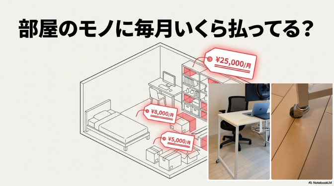 部屋のモノに毎月いくら払ってる？計算してみた
