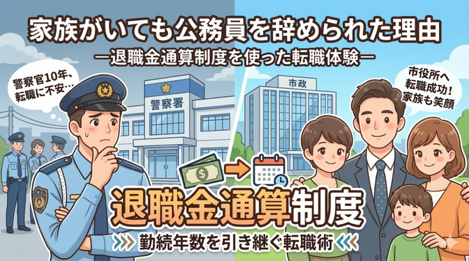 家族がいても公務員を辞められた理由 ―退職金通算制度を使った転職体験―