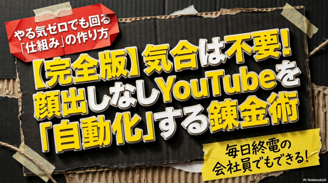 【保存版：プロンプト配布】YouTubeが「ネタはあるのに進まない」を卒業する、AI活用の新常識