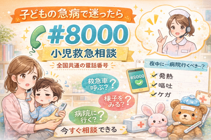 No.19 子供の容態が…！　１１９番通報する前に知ってほしい電話番号　＃８０００