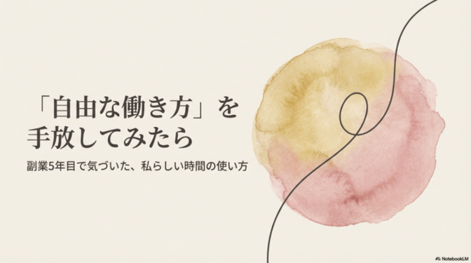 副業歴５年でわかった　私なりの働き方