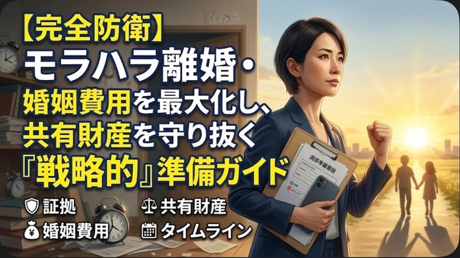 【完全防衛】モラハラ離婚・損をしないための「戦略的」準備ガイド（全5ステップ）