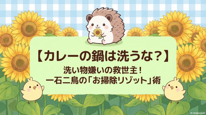 【カレーの鍋は洗うな？】洗い物嫌いの救世主！一石二鳥の「お掃除リゾット」術