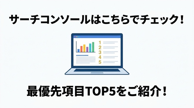 サーチコンソールを見るならここ！優先順位が高いベスト5を紹介！