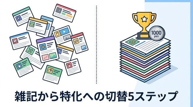特化ブログのジャンルが決まらない？雑記から始めるのもアリという話