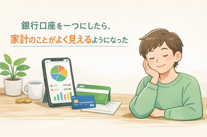 銀行口座を一つにしたら、家計のことがよく見えるようになった
