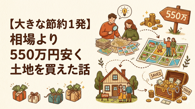【大きな節約1発】相場より550万円安く土地を買えた話