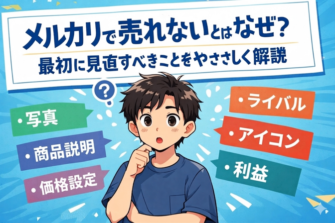 メルカリで売れないのはなぜ？最初に見直すべきことをやさしく解説