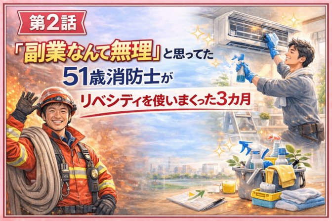 第2話　リベシティを使いまくって、51歳消防士「副業なんて無理から」副業を開始するまでの3ヶ月間の話